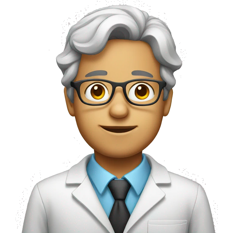 chemist with small glasses emoji