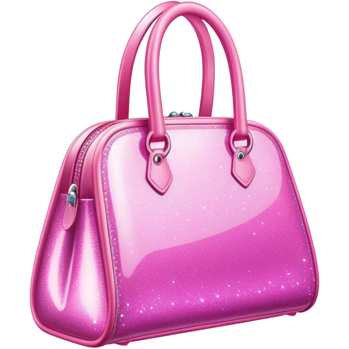 pink shiny sparkly glittery Barbie-style bag emoji
