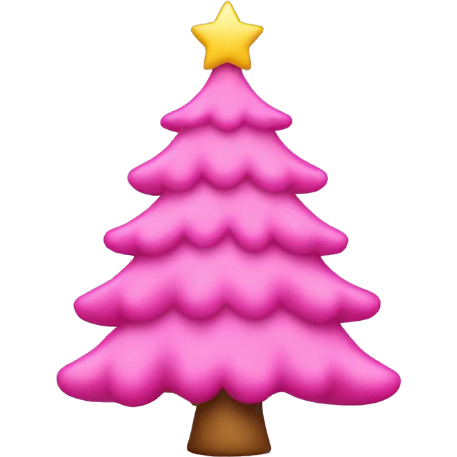 pink christmas tree emoji