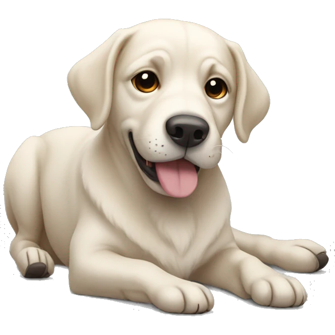 dog lying on the floor  emoji