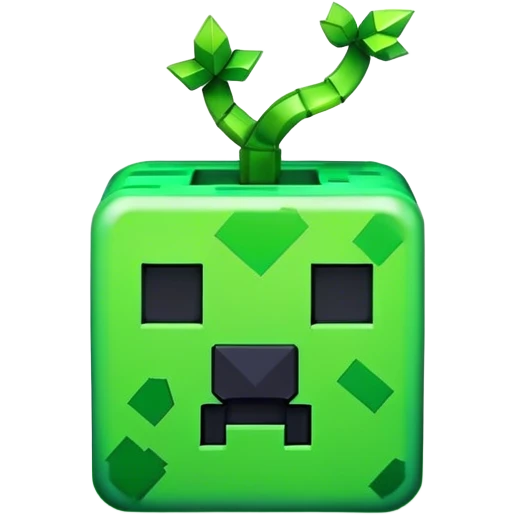 Minecraft neon creeper emoji