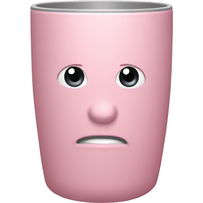 Light pink tumbler without face emoji