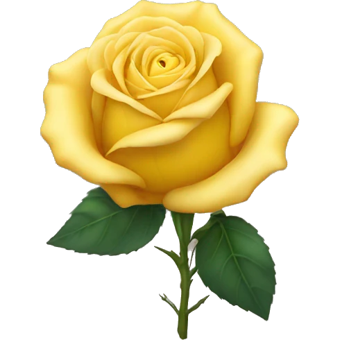 Yellow rose emoji