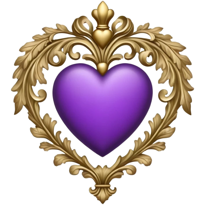 rococo regency purple heart emoji