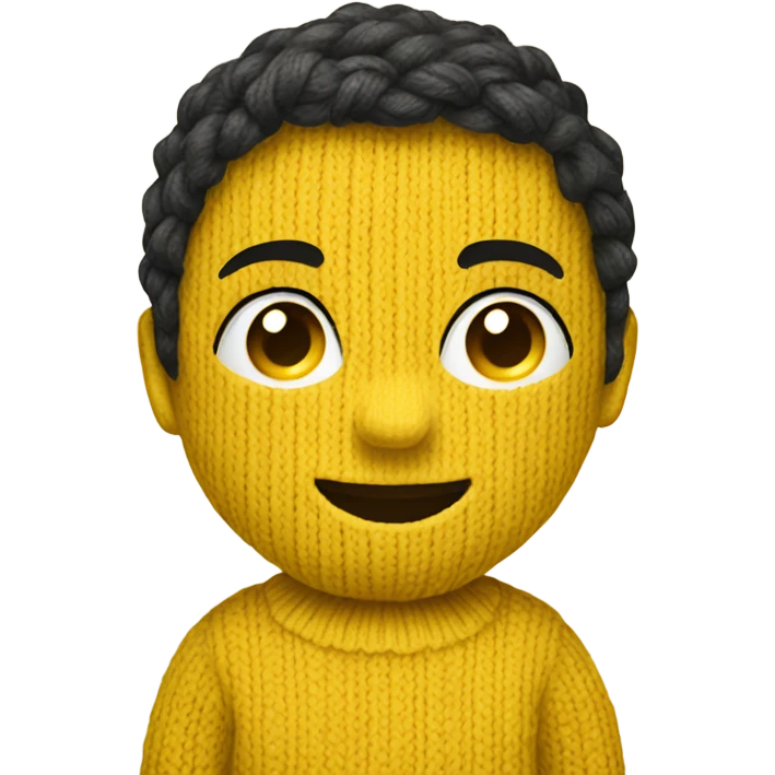 Yellow knitted sweater
 emoji