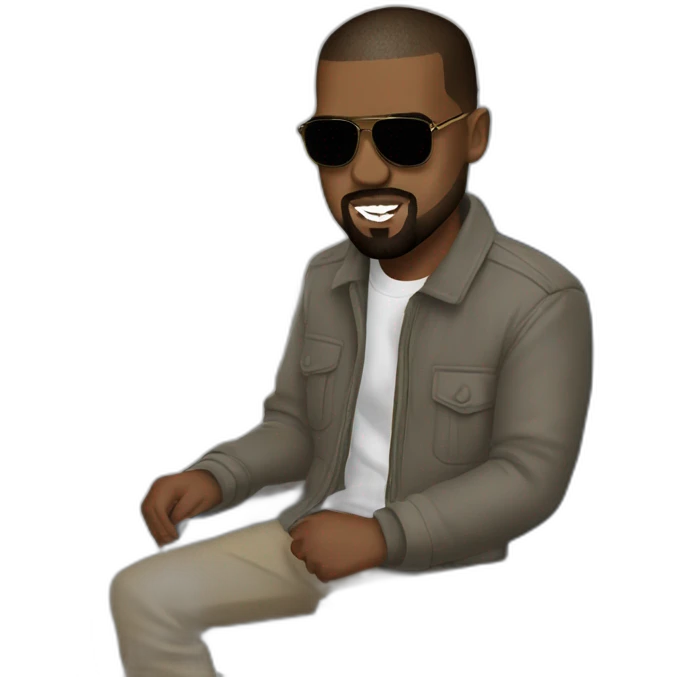 Kanye west on an airplane  emoji