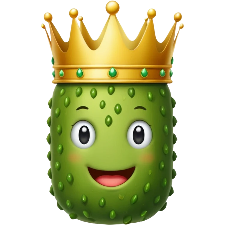 Pickle with a crown emoji
