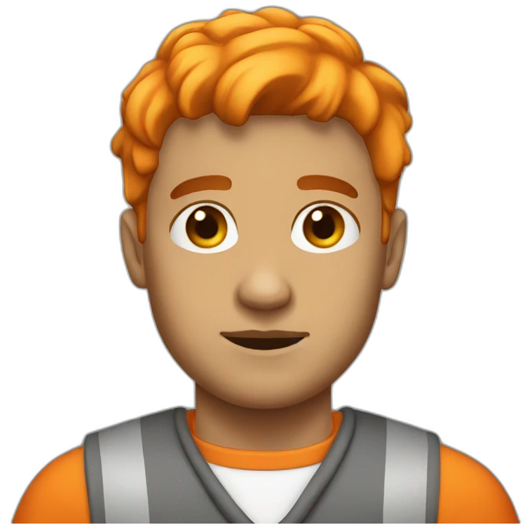 Prisoner in orange jumper emoji