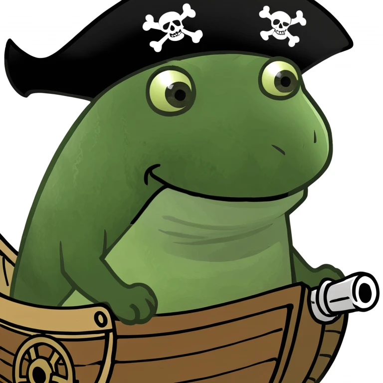 bufi in a pirate ship emoji