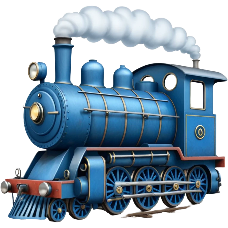 Make a blue steam train emoji