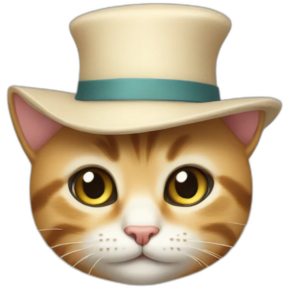 Little cat with little hat emoji