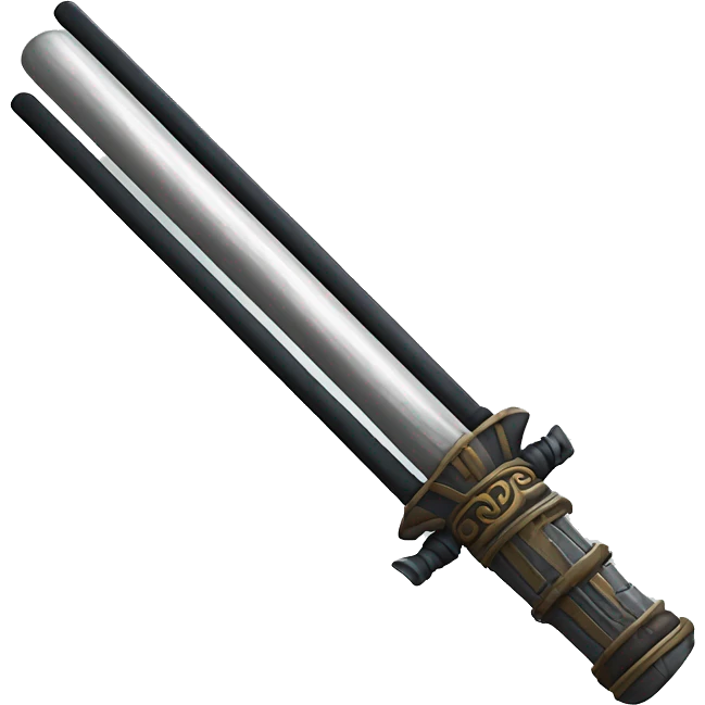 Lightsaber and Elder Wand crossed emoji