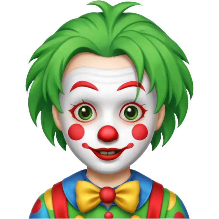 green hair clown emoji