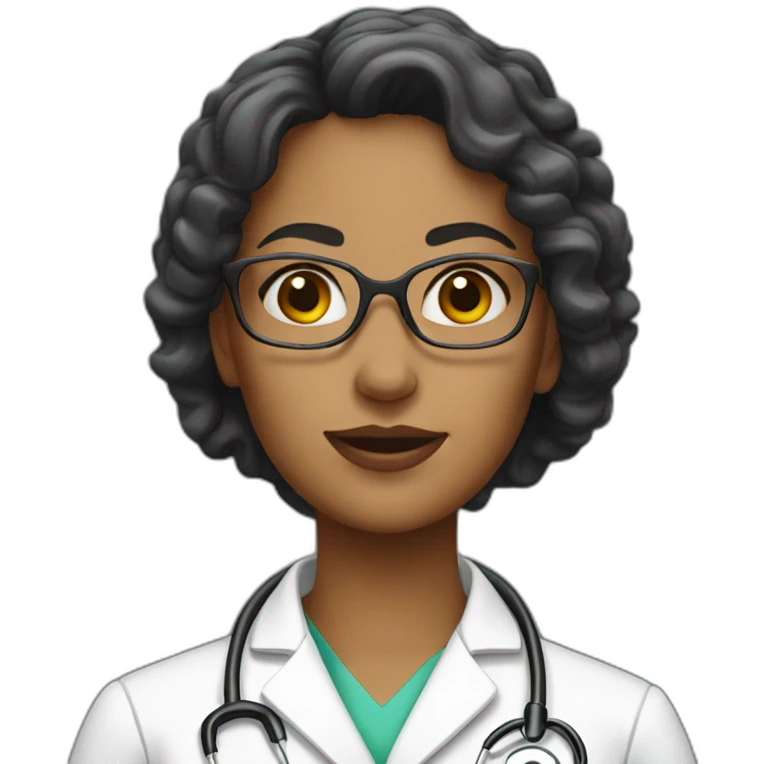 Tipping hand woman doctor emoji