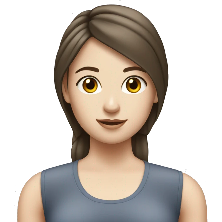 Brunette pale girl pilates emoji