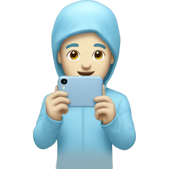 pastel blue mobile emoji
