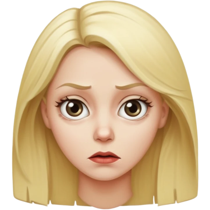 scary blonde woman emoji