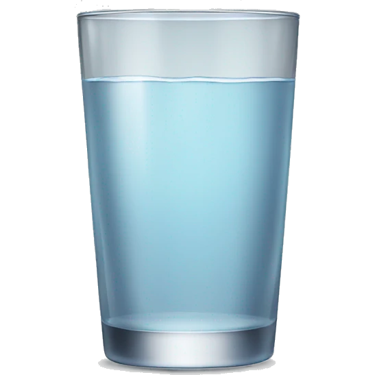 Empty water glass emoji