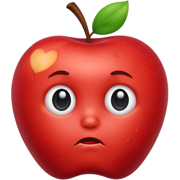 sad apple  emoji