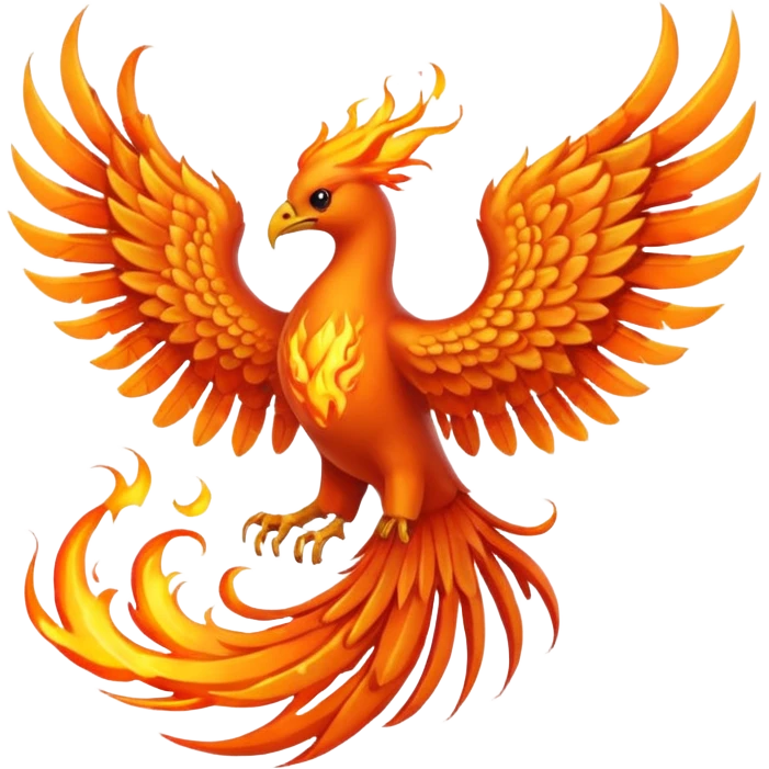 Orange flame phoenix wings 



 emoji
