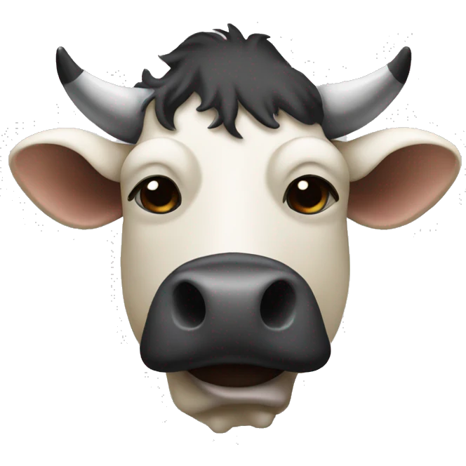 Cow with a mask emoji