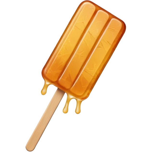 irregular maple taffy on a popsicle stick emoji