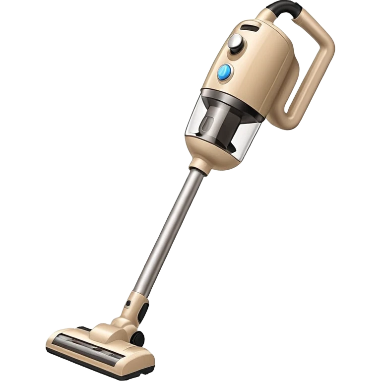 glossy beige stick vacuum emoji