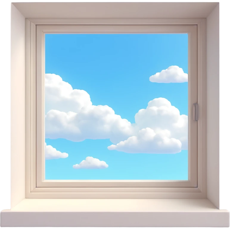 a big window with a skylight and clouds visible emoji