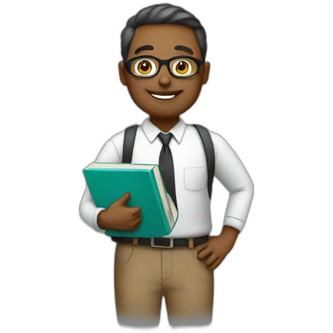 Teacher with books emoji