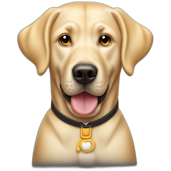 male blonde labrador dressed as mickey mouse emoji