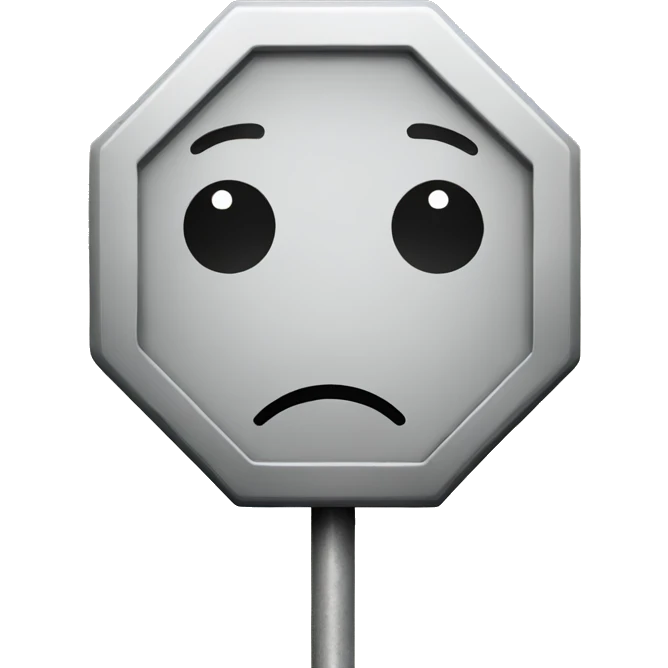 Stop sign crying emoji