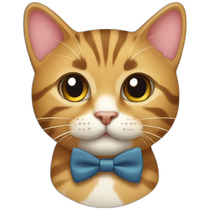 tabby cat with bowtie emoji