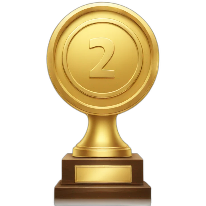 Round coin gold trophy emoji