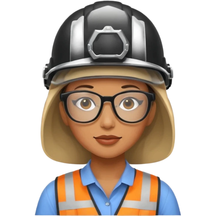woman wearing helmet and glasses emoji