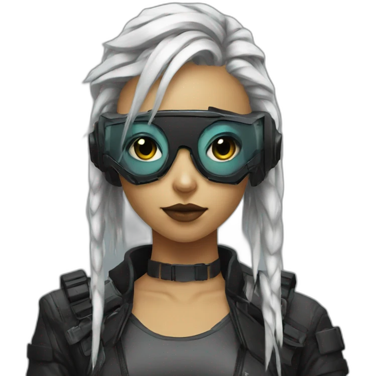 cyberpunk girl emoji