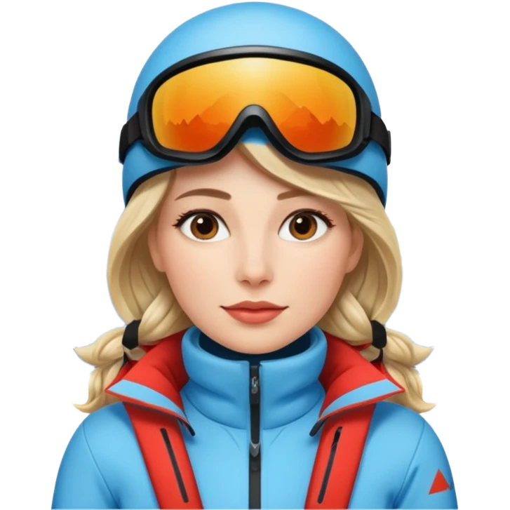 Woman Skiing , Background Matterhorn emoji