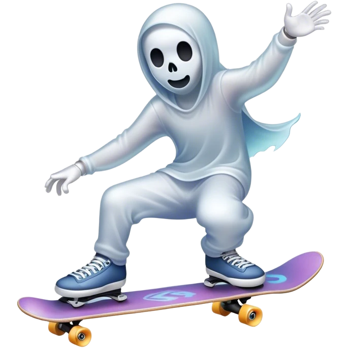  ghost skater boi ghost sk8 boarding emoji