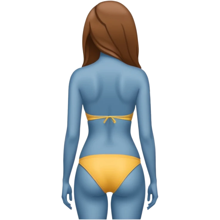Ragazza sexy con grandissimo fondo schiena da dietro in bikini stretto in cui si vede tutto il corpo emoji