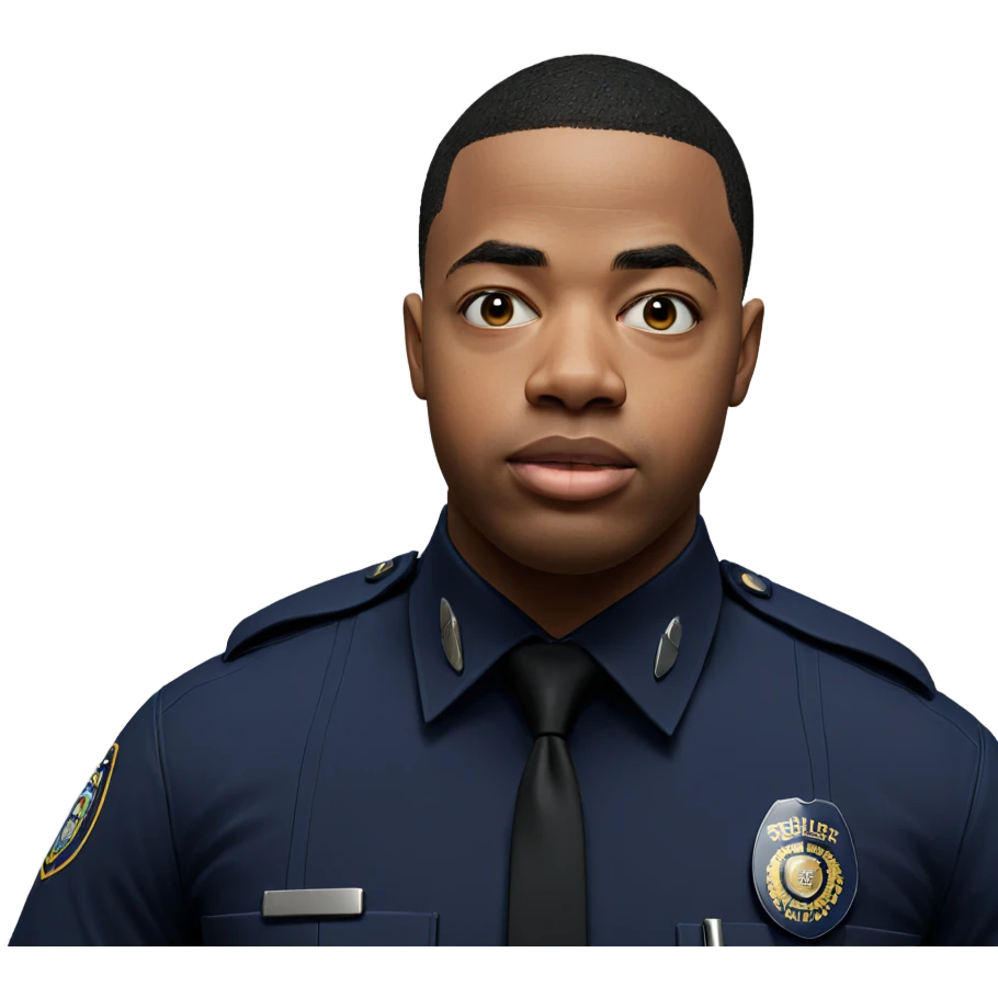 realistic male police portrait emoji