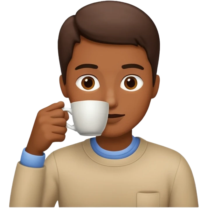 Estou tomando um café emoji
