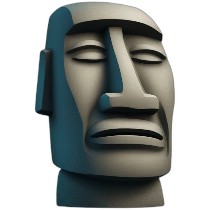 sleeping-moai-statue emoji