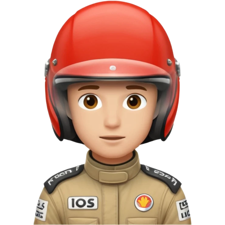 f1 driver with helmet on emoji