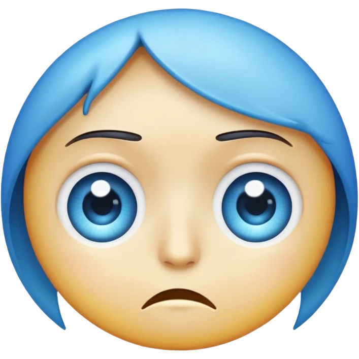 Cute eye emoji plus sad face emoji