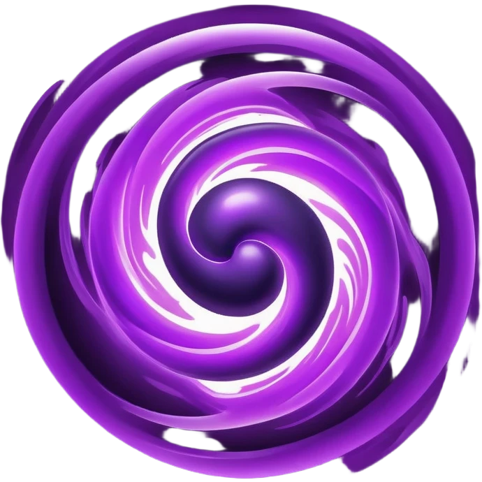 pulsating sphere of purple and dark energy emoji