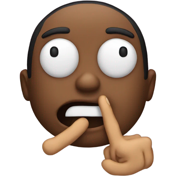 Emoji useing his fingers to make an X over ther mouth emoji