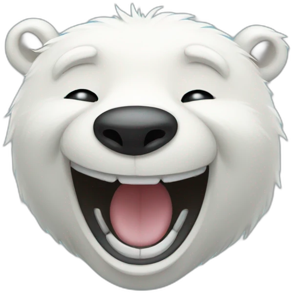 polar bear laughing emoji