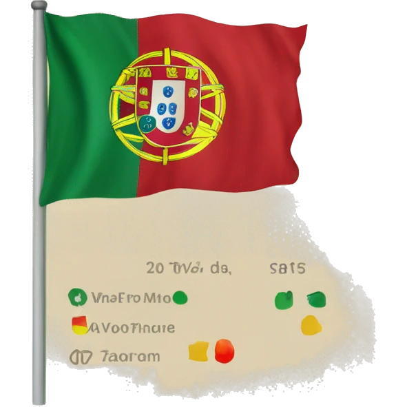 Portugal flag with review stats underneath  emoji