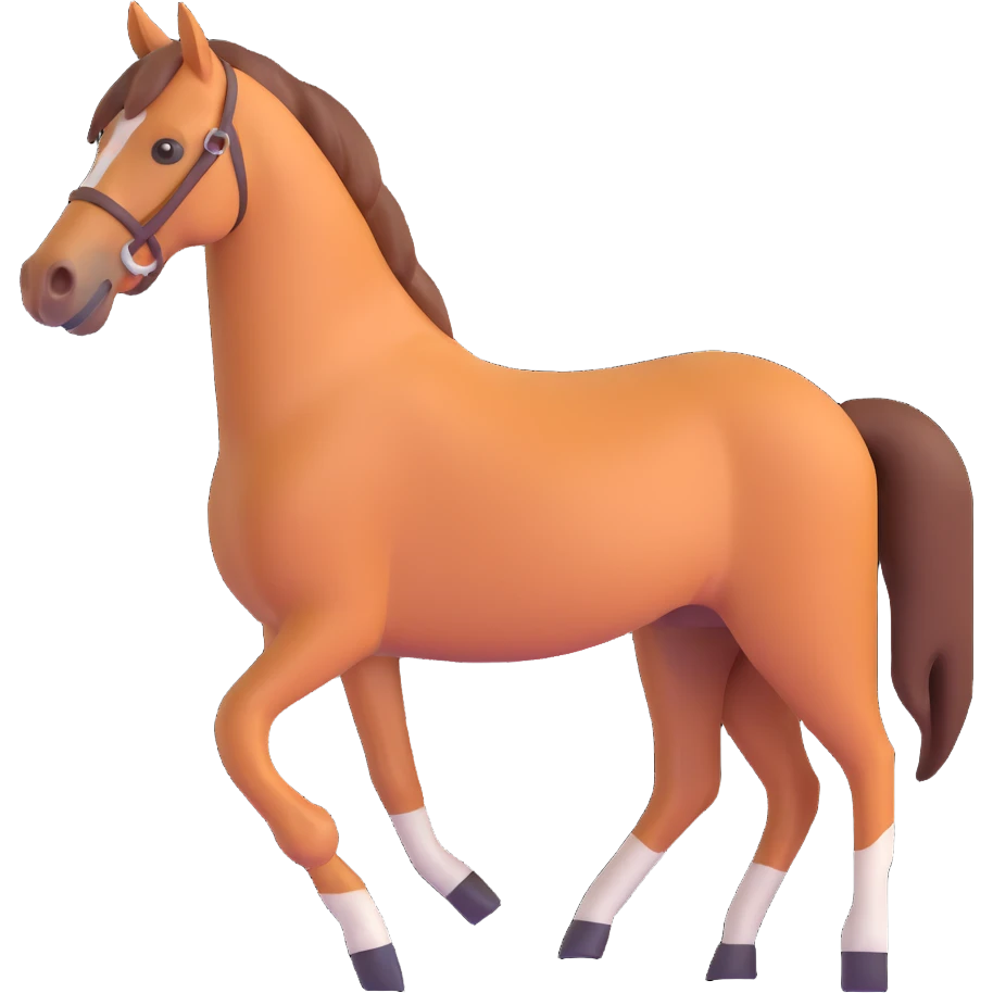 horse, isometric view emoji