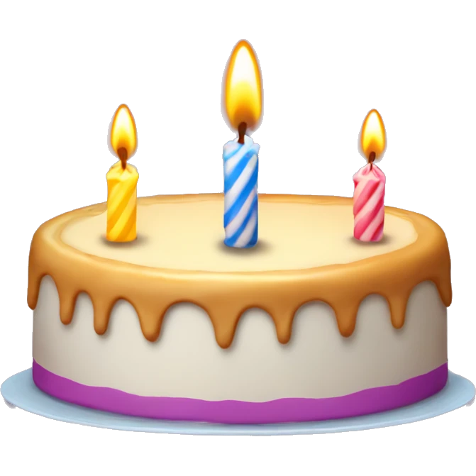 Tarta de cumpleaños con velas 🕯️  emoji
