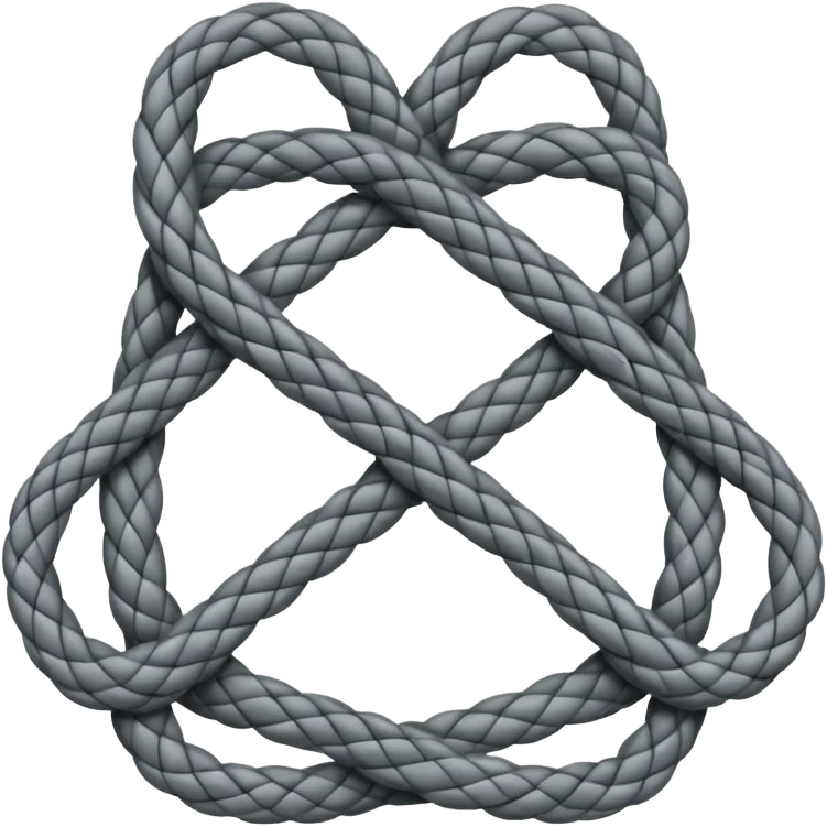 three interlaced cords symbol emoji